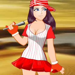 Mädchen-Baseball-Spieler