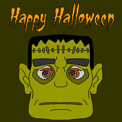 Halloween Frankenstein Ausmalbild