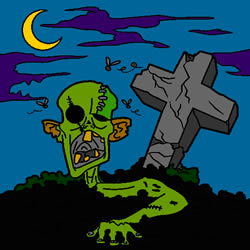 Zombie auf Halloween Färbung